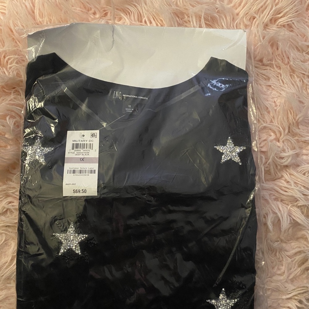INC Sparkly T shirt. Plus 1X